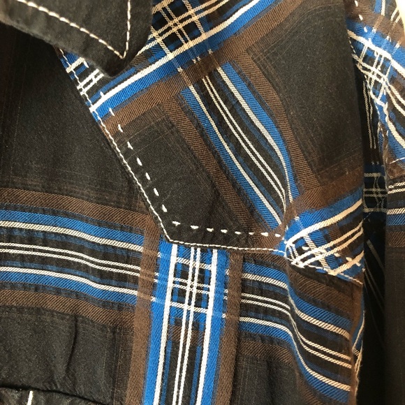 COWBOY COLLECTION Western Men’s Plaid Long Sleeve Shirt Size XXL Cotton … - Picture 6 of 13